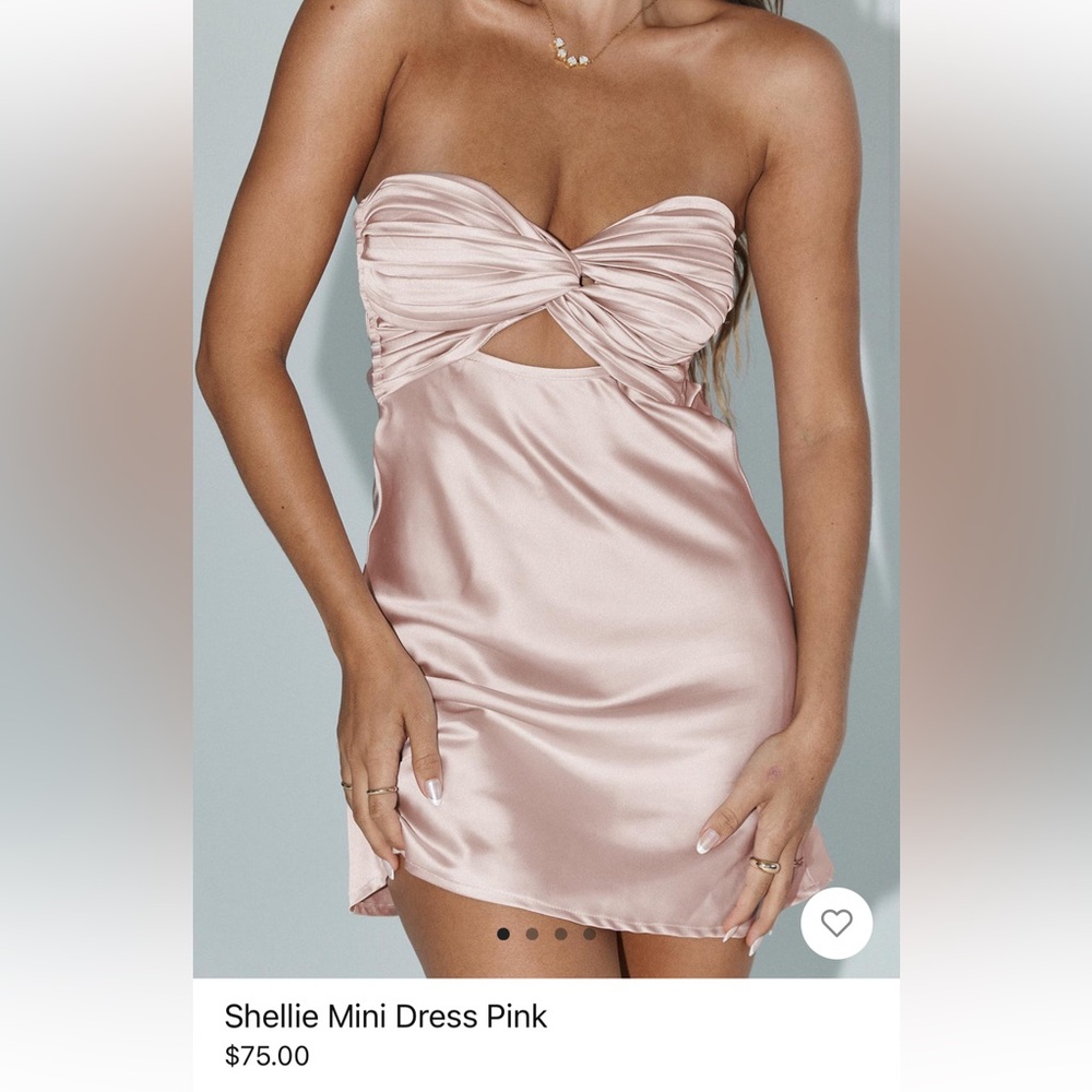 Elegant Pink Strapless Dress